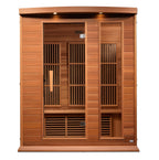 Maxxus 3-Person Low EMF FAR Infrared Sauna - Canadian Red Cedar |Deep Detox, Faster Recovery, At-Home Red Light Relaxation
