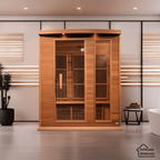 Maxxus 3-Person Low EMF FAR Infrared Sauna - Canadian Red Cedar |Deep Detox, Faster Recovery, At-Home Red Light Relaxation