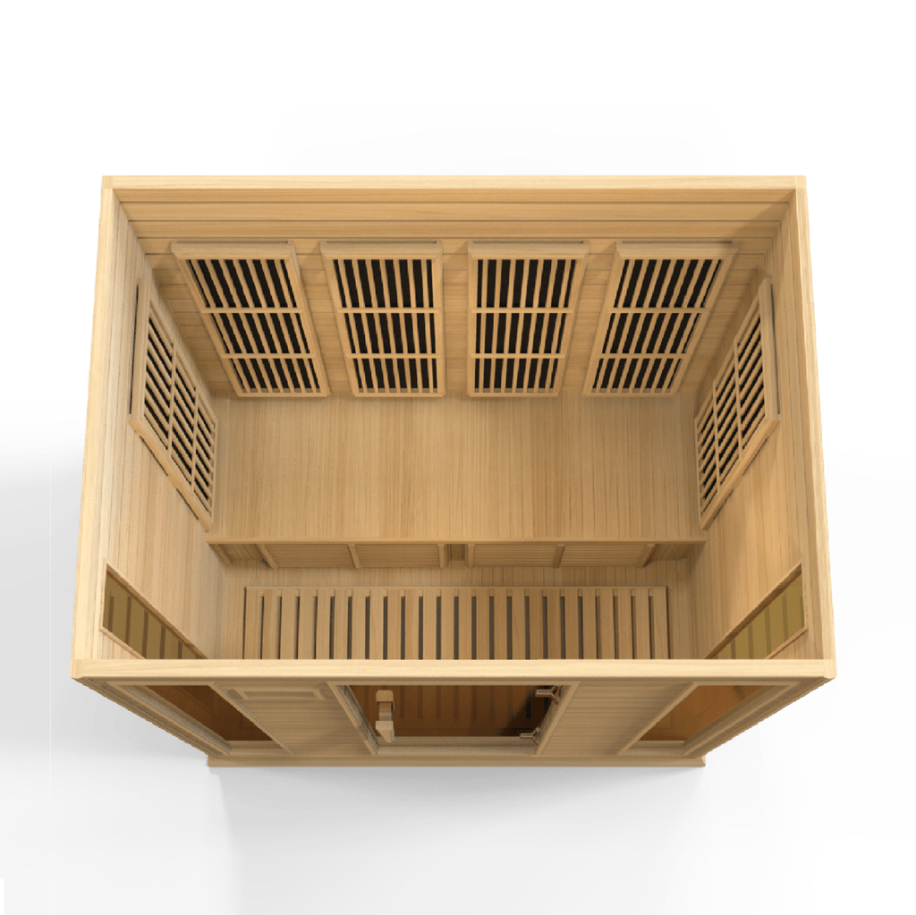 Maxxus 4-Person Low EMF FAR Infrared Sauna – Canadian Hemlock
