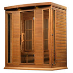 Maxxus "Chaumont Edition" FAR Infrared Sauna Corner Unit - 4 Person, Low EMF, Red Cedar