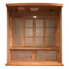 Maxxus "Chaumont Edition" FAR Infrared Sauna Corner Unit - 4 Person, Low EMF, Red Cedar