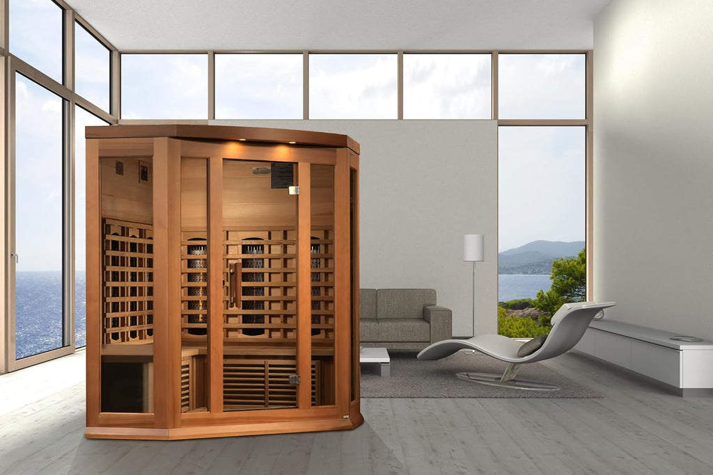 Maxxus Full Spectrum Far Infrared Sauna - 3-Person Canadian Hemlock Home Wellness Retreat