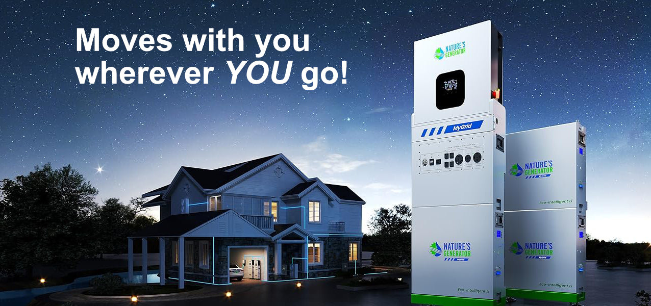 Nature’s Generator MyGrid 10K – Premium Off-Grid / Emergency Solar Power Station for Homes
