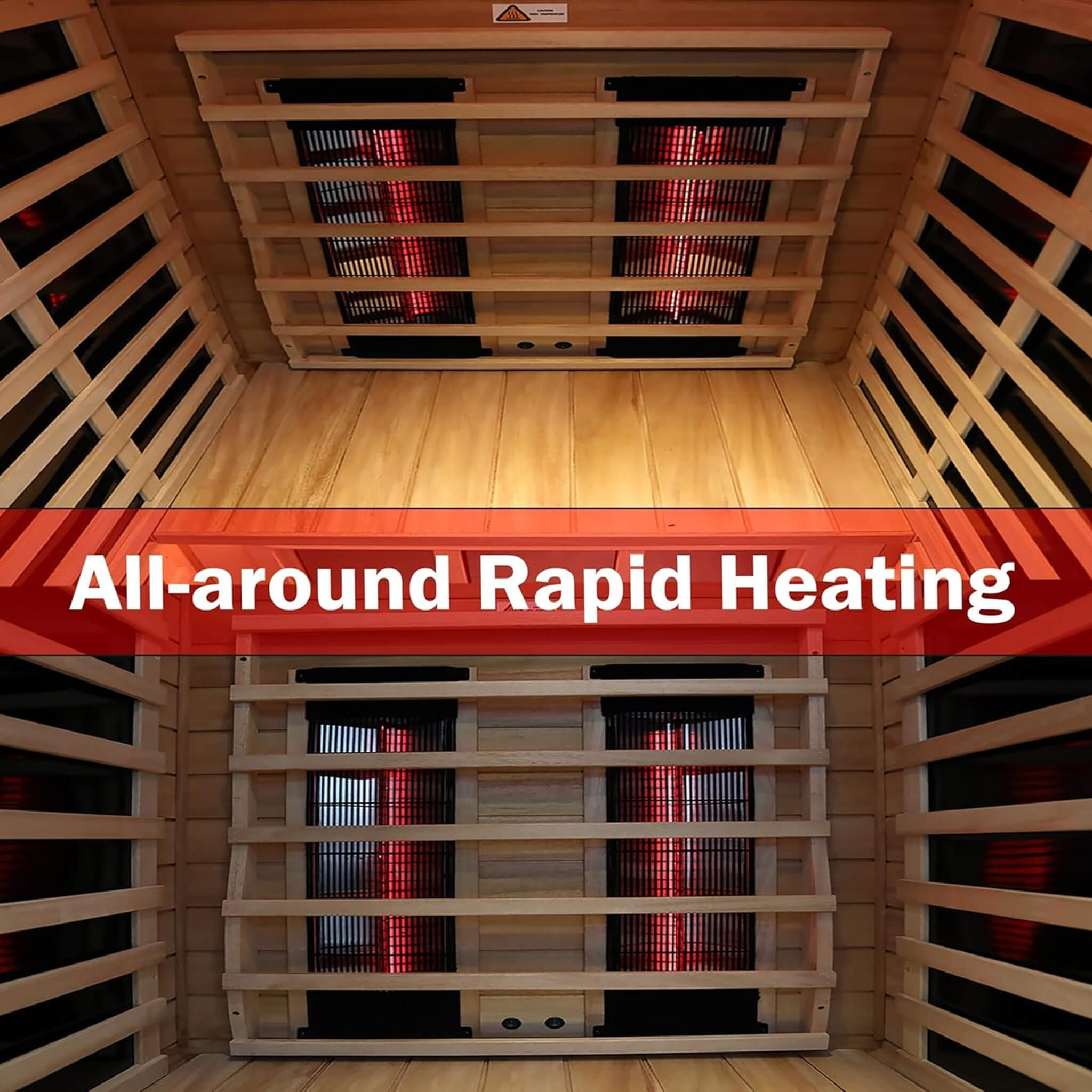 Deluxe 2-Person Outdoor Mahogany Low EMF Far Infrared Sauna With Bluetooth Audio And LED Lights