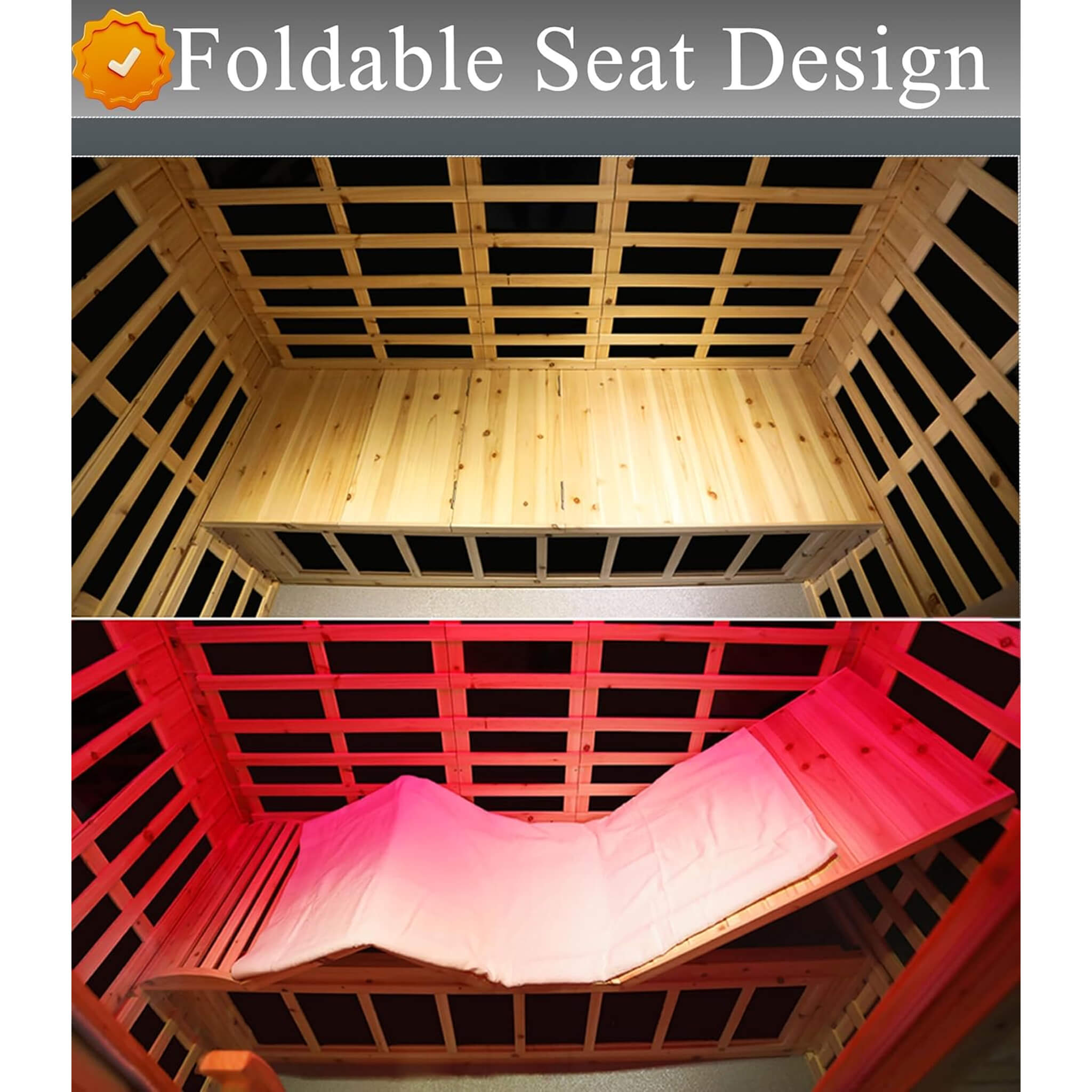 Deluxe 3-Person Outdoor Full Spectrum Low EMF Infrared Home Sauna With Bluetooth Speakers And LED Reading Light