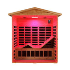 Deluxe 3-Person Outdoor Full Spectrum Low EMF Infrared Home Sauna With Bluetooth Speakers And LED Reading Light