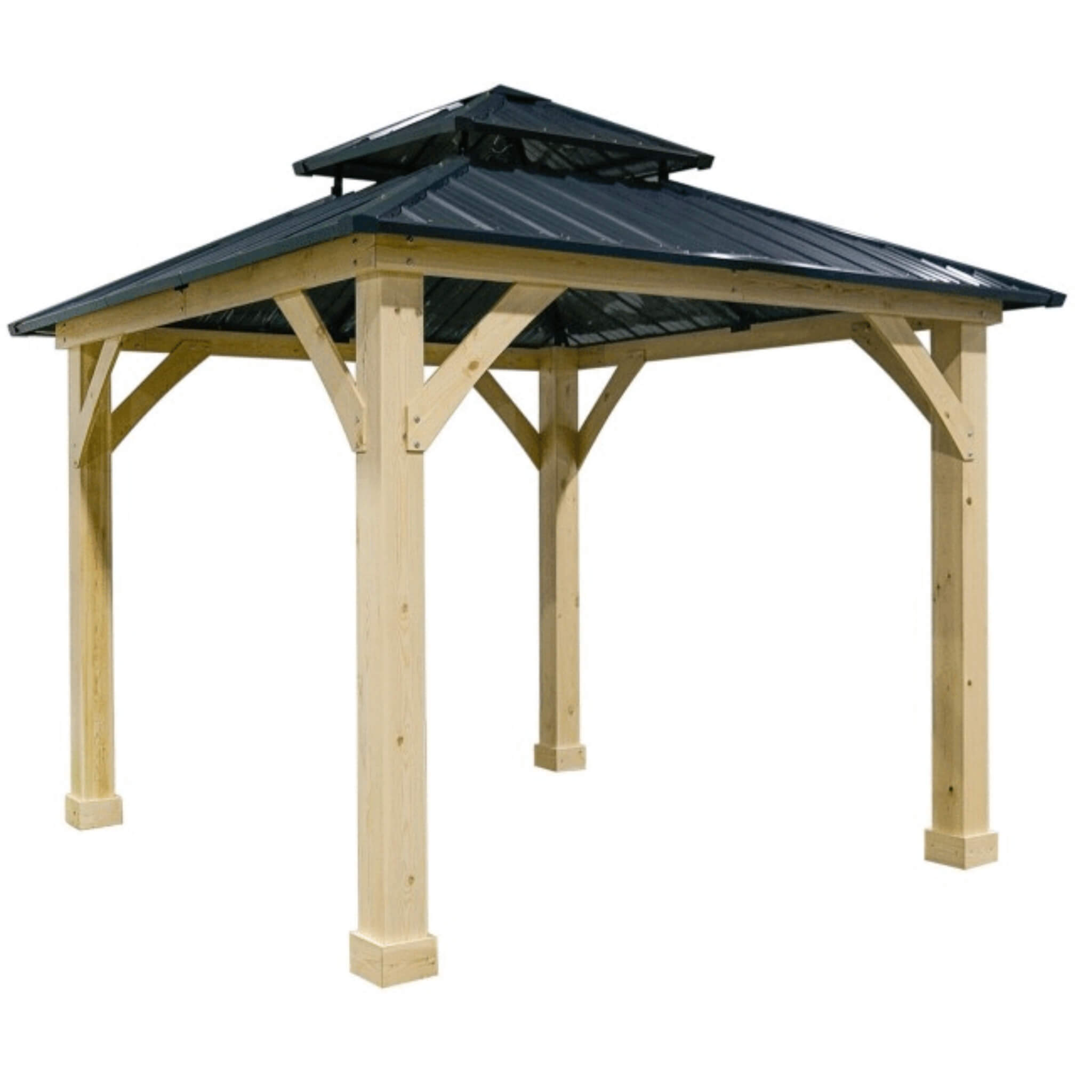 Premium Outdoor Patio Hardtop Gazebo W/ Double Steel Roof