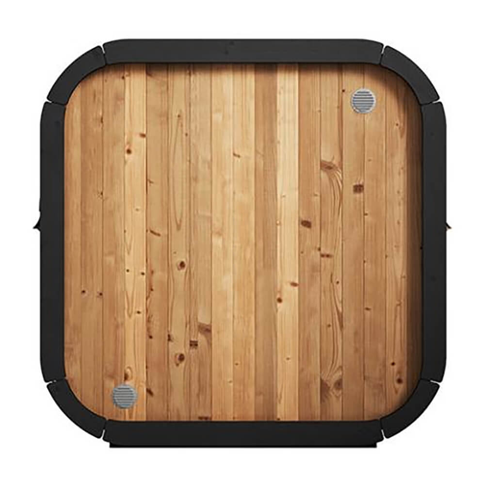 SaunaLife 3-Person Cube-Series Luxury Wooden Outdoor Home Sauna Kit