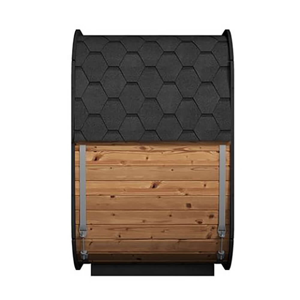 SaunaLife 3-Person Cube-Series Luxury Wooden Outdoor Home Sauna Kit