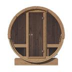 SaunaLife Ergo Series 4-Person Outdoor Sauna Barrel With Glass Front