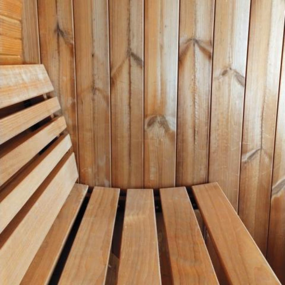 SaunaLife Ergo Series 6-Person Outdoor Thermo-Spruce Sauna Barrel