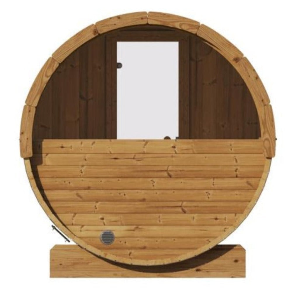 SaunaLife Ergo Series 6-Person Outdoor Thermo-Spruce Sauna Barrel