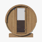 SaunaLife Ergo Series 6-Person Outdoor Thermo-Spruce Sauna Barrel