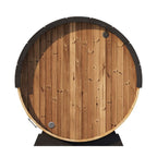 SaunaLife Ergo Series 6-Person Outdoor Sauna Barrel With Tempered Glass Front