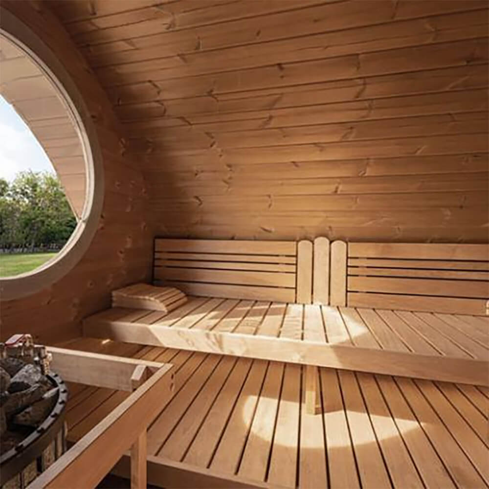 SaunaLife 8-Person Garden-Series Luxury Wooden Outdoor Home Sauna Kit