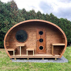 SaunaLife 8-Person Garden-Series Luxury Wooden Outdoor Home Sauna Kit