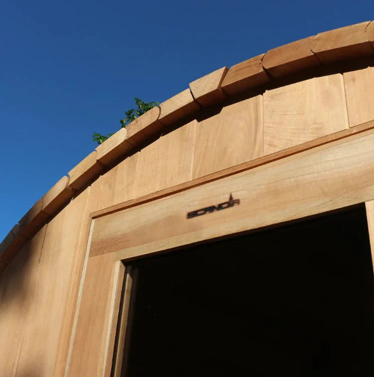 Scandia Barrel Sauna – 4-Person Traditional Sauna for Home Relaxation & Wellness  Smart WiFi, Grade A Cedar