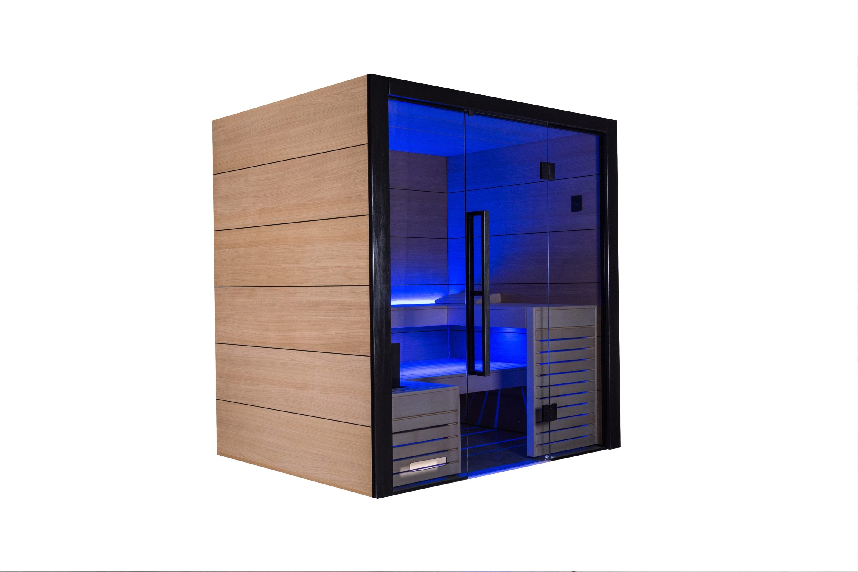 ThermaSol Fuji - Onyx Trim/Oak Hardwood, 2-5 Person, Indoor Sauna