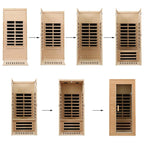 1-Person Indoor Low EMF FAR Infrared Heat Hemlock Wood Personal Home Spa Sauna, 1200W