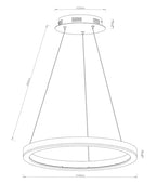 Lucci Connect Circa II LED Colour-Shifting RGB Smart Ring Pendant in Black