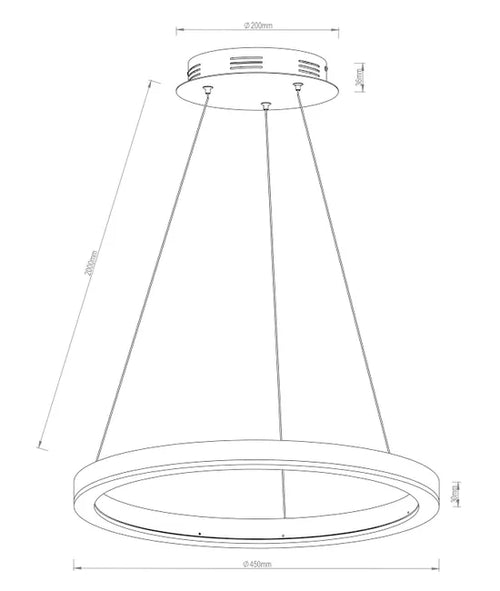 Lucci Connect Circa II LED Colour-Shifting RGB Smart Ring Pendant in Black