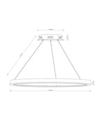 Lucci Connect Circa II LED Colour-Shifting RGB Smart Ring Pendant in White